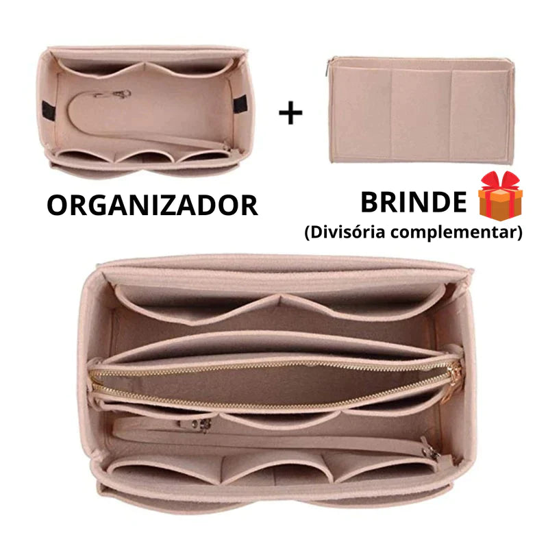 Organizador de Bolsas com 15 divisórias + Bolsa Complementar